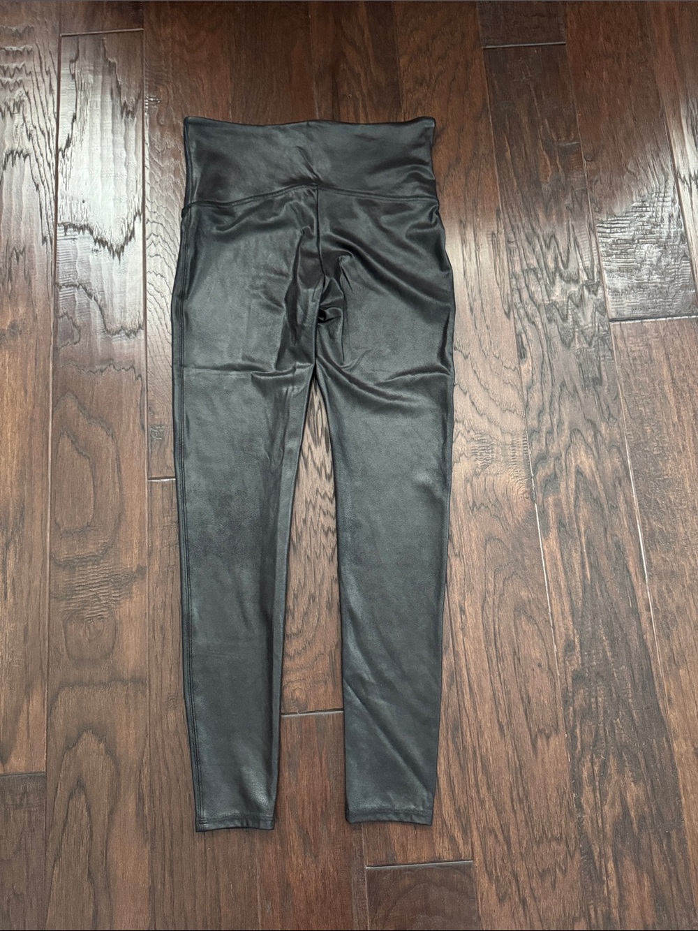 SPANX Faux-Leather High-Waist Leggings in Black - Picture 3 of 4
